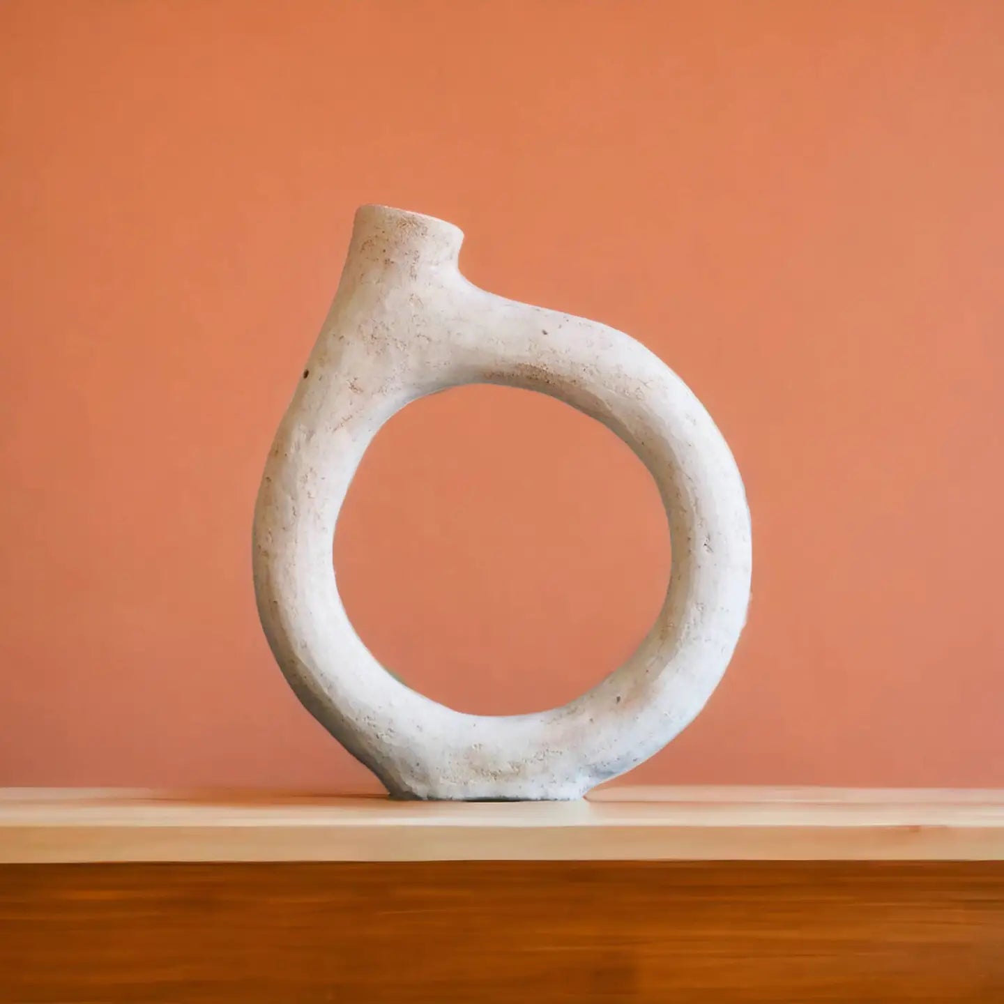 Handpicked Duo of Moroccan Unglazed Tamegroute Abstract Sculptures -Candlestick Holders