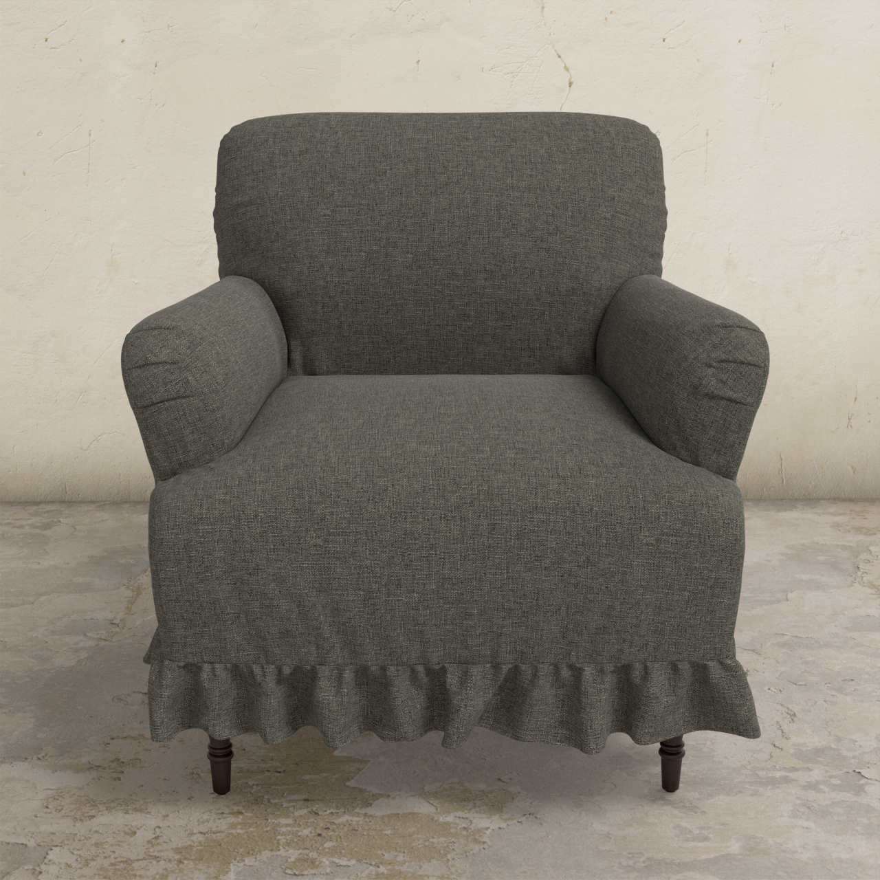 Elle Ruffle Slipcover Armchair