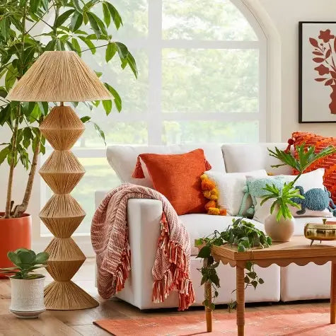 Natural Floor Raffia Lampshade