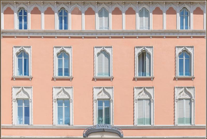 Pink building, Como, Italy
