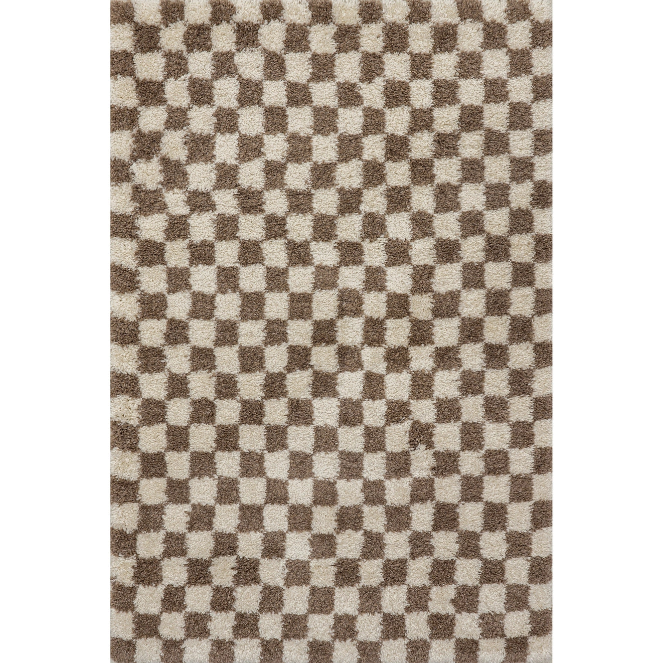 Adelaide Mid-Century Checkered Shag Area Rug