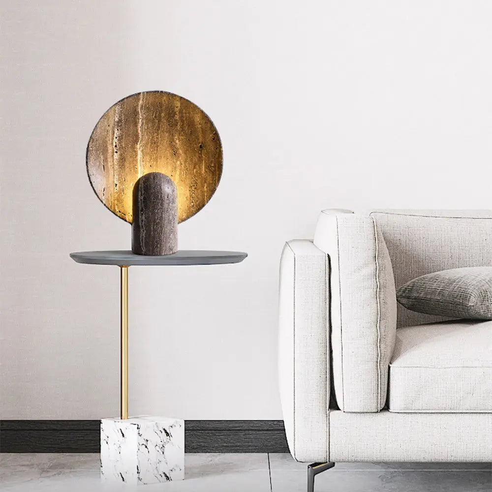 Faux Travertine Stone Lamp
