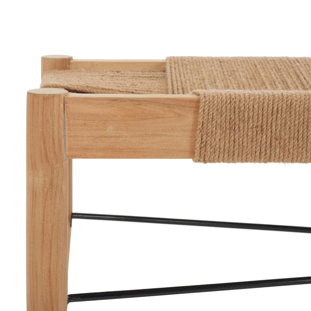 Arcana Jute Bench - Natural / Natural / Black