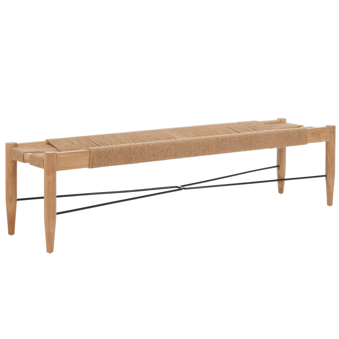 Arcana Jute Bench - Natural / Natural / Black