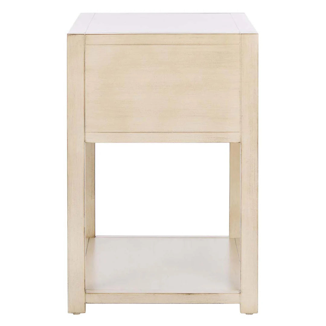 Yudi 1 Drawer 1 Shelf Nightstand-Antique White
