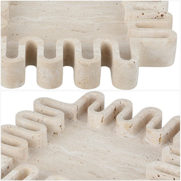 Mia Travertine Large Tray
