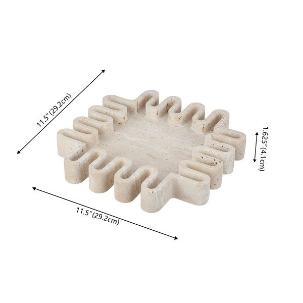 Mia Travertine Large Tray