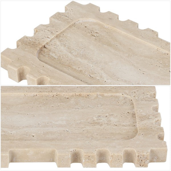 Lulu Travertine Rectangle Tray