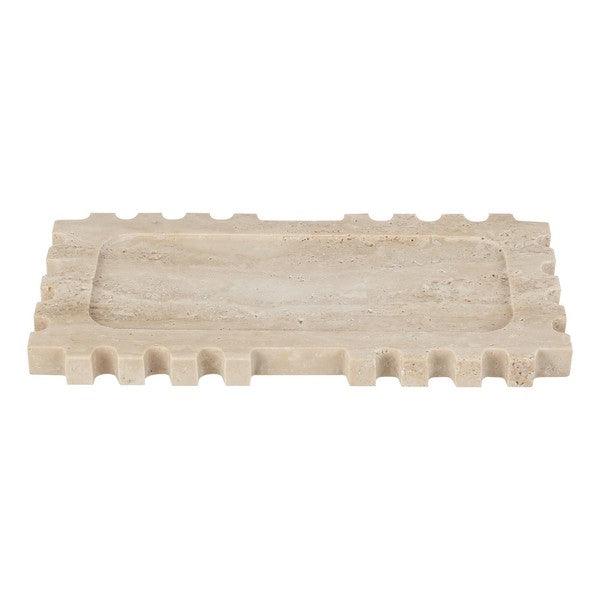 Lulu Travertine Rectangle Tray