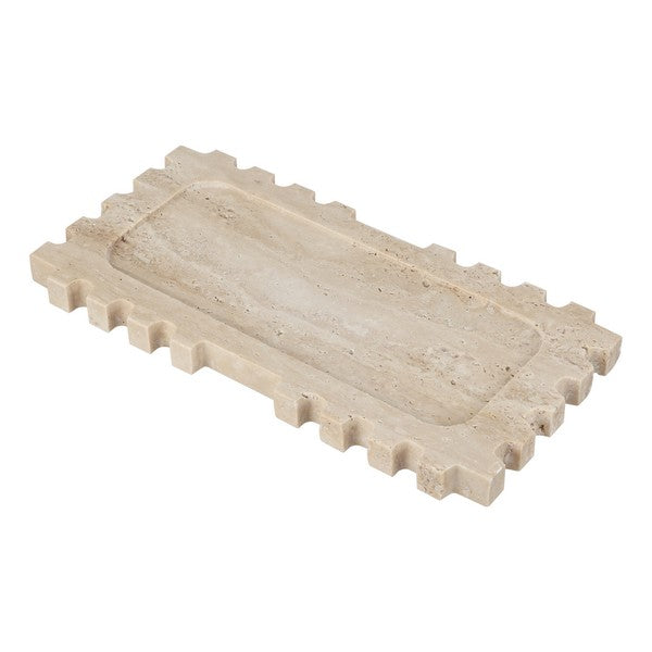 Lulu Travertine Rectangle Tray