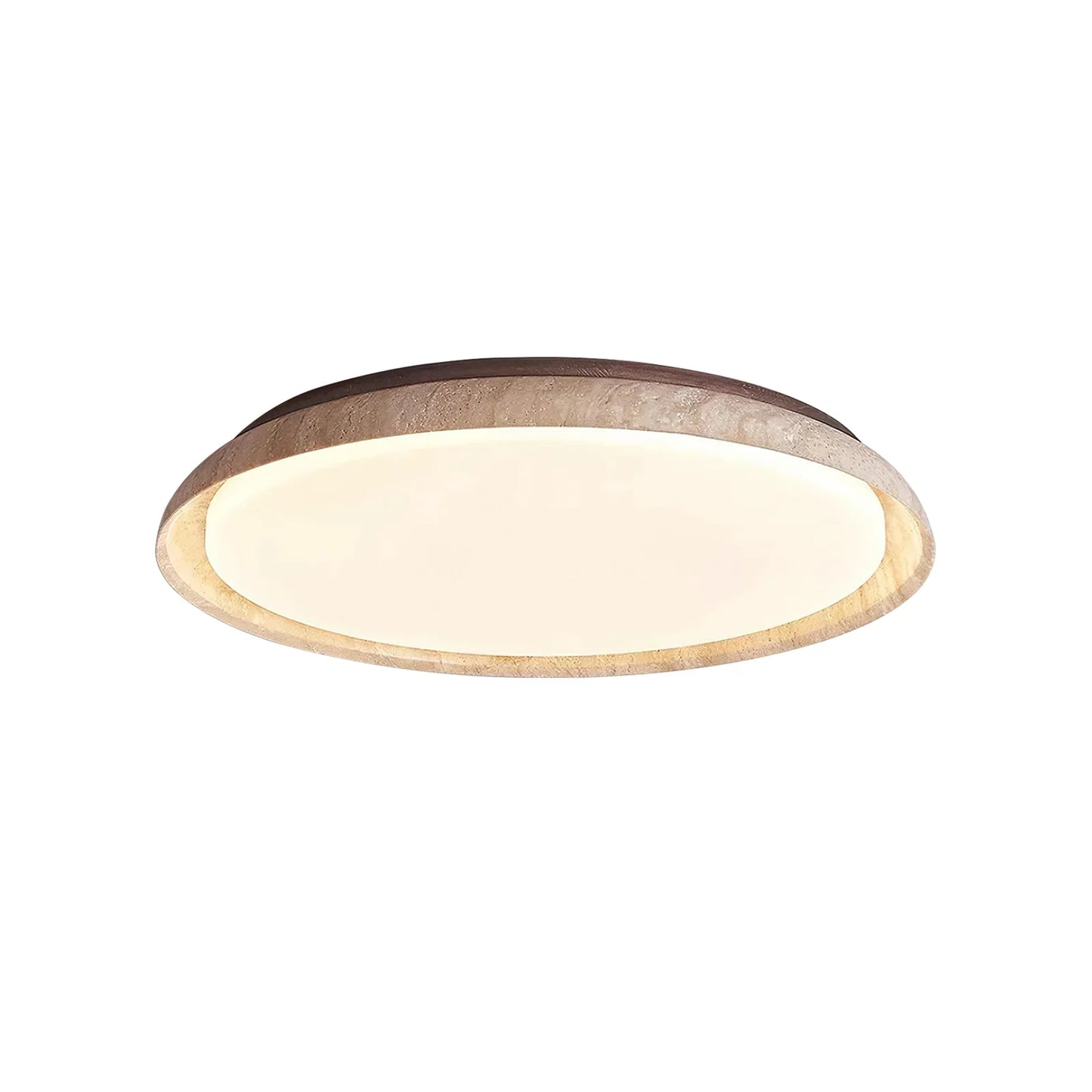 Round Kuzco Travertine Ceiling Light
