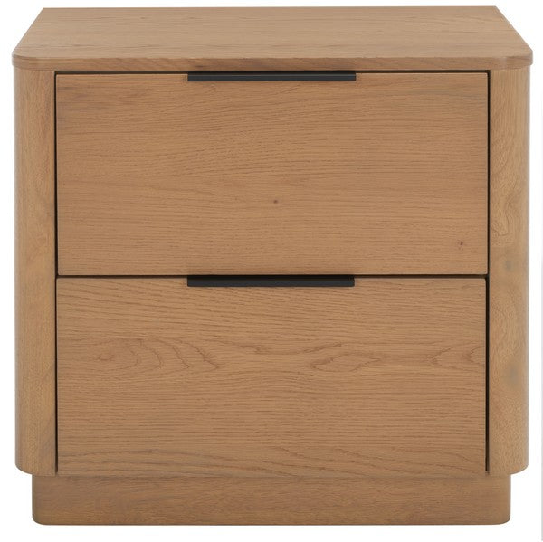 Gabrietta 2 Drawer Wood Nightstand