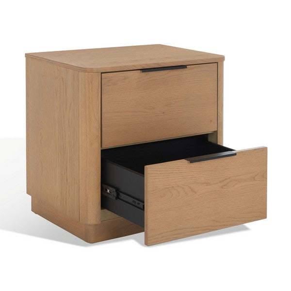 Gabrietta 2 Drawer Wood Nightstand