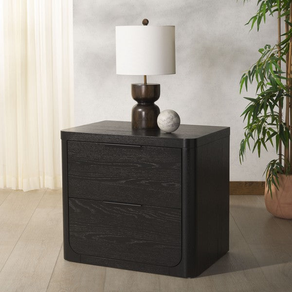 Raylie 2 Drawer Wood Nightstand