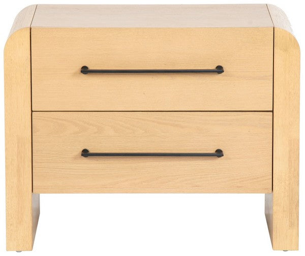 Katrina Wood 2 Drawer Nightstand