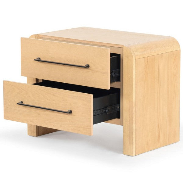 Katrina Wood 2 Drawer Nightstand