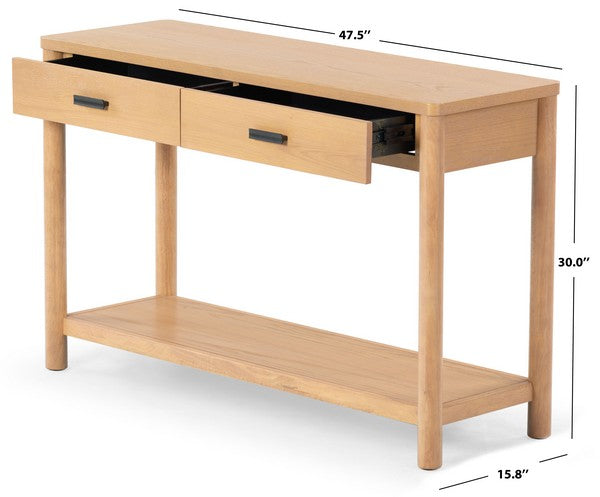 Jaylessa Wood 2 Drawer Console Table