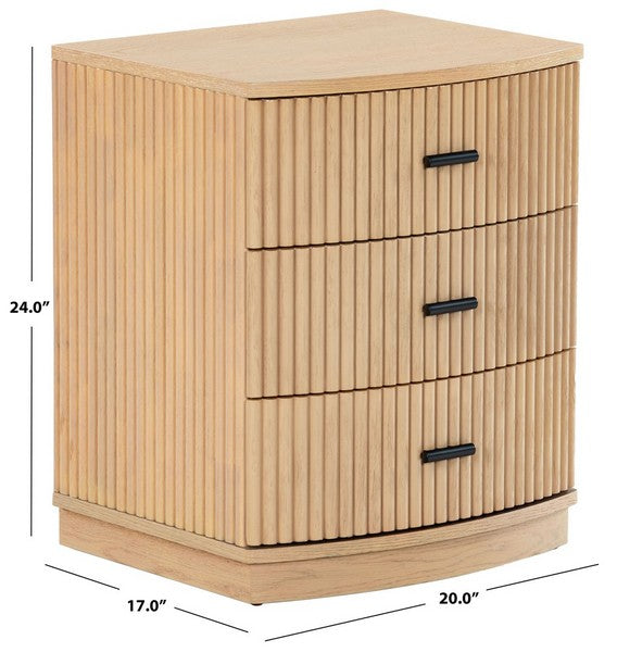 Shelbie 3 Drawer Nightstand