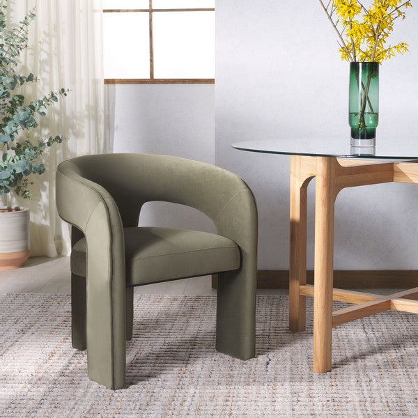 Catharia Velvet 3 Leg Dining Chair