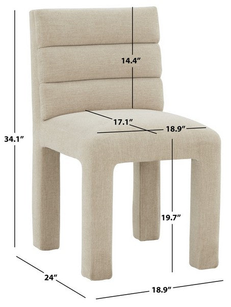 Pietro Channel Tufted Dining Chair