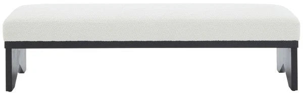 Sharyn Boucle & Wood Bench