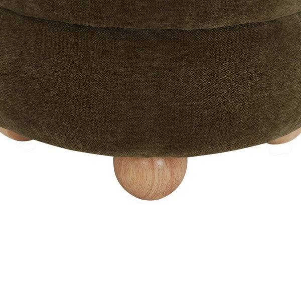 Cecelia Round Channel Tufted Ottoman