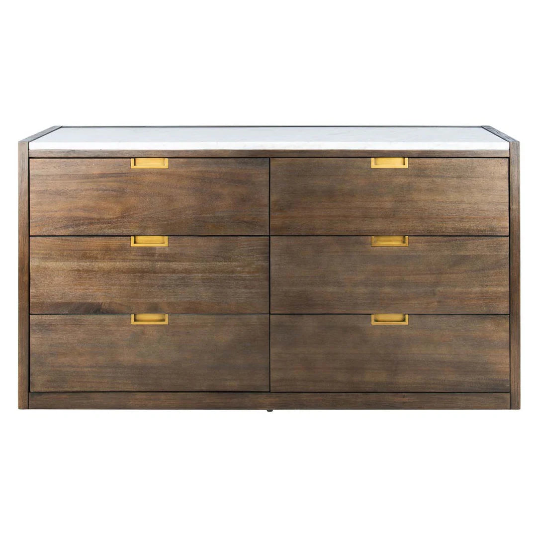 Adeline 6 Drawer Dresser - Dark Chocolate