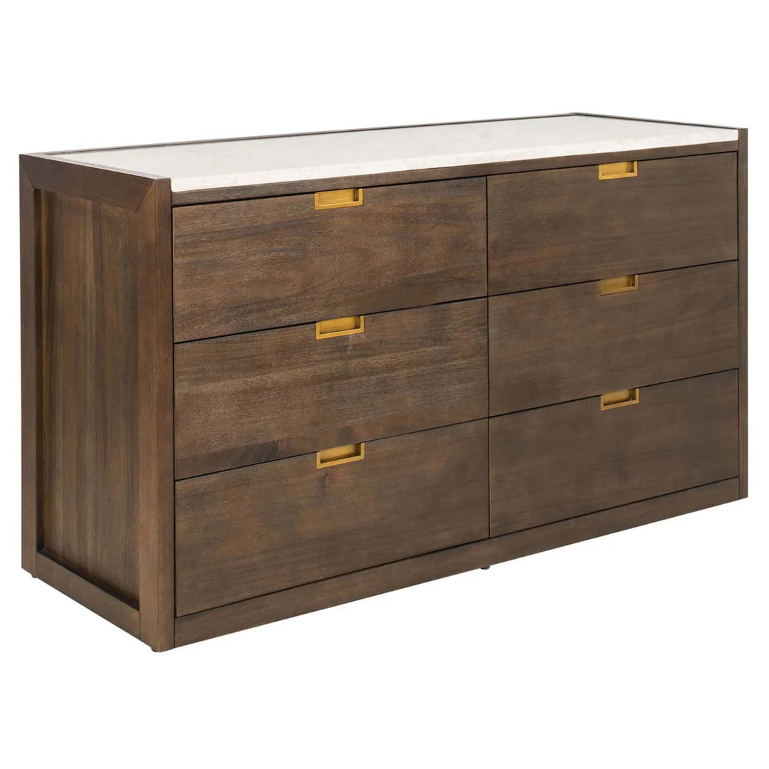 Adeline 6 Drawer Dresser - Dark Chocolate