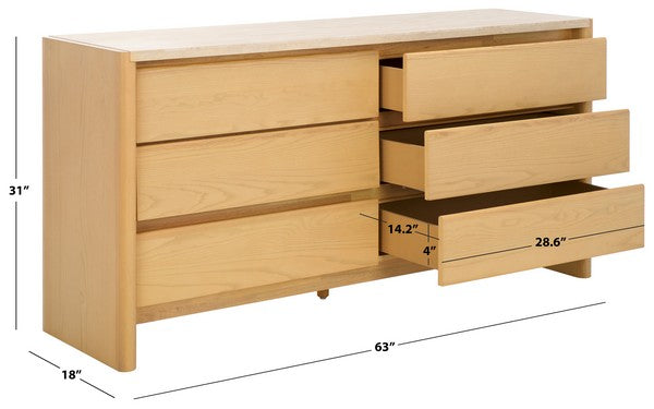 Bellarose Travertine Dresser