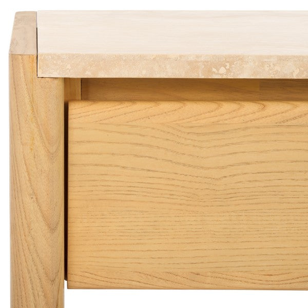 Bellarose Travertine Nightstand