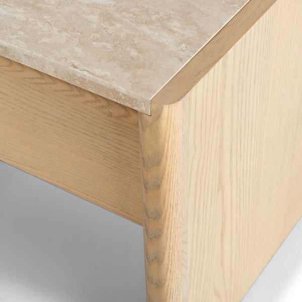 Bellarose Travertine Nightstand