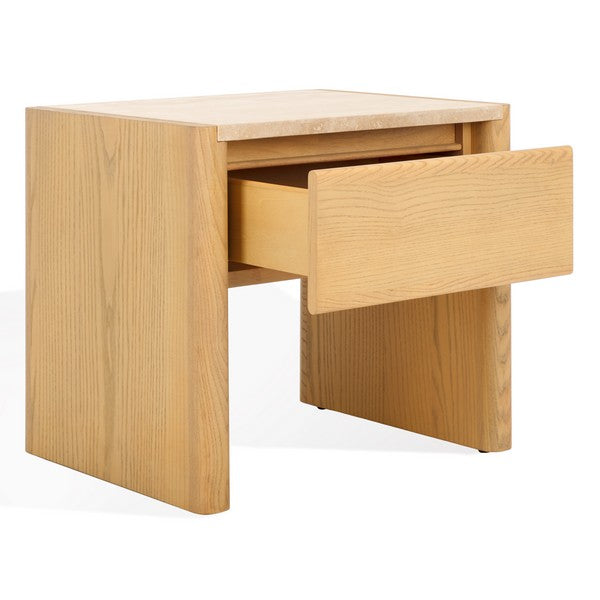 Bellarose Travertine Nightstand