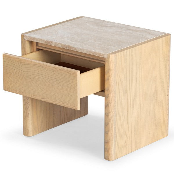 Bellarose Travertine Nightstand