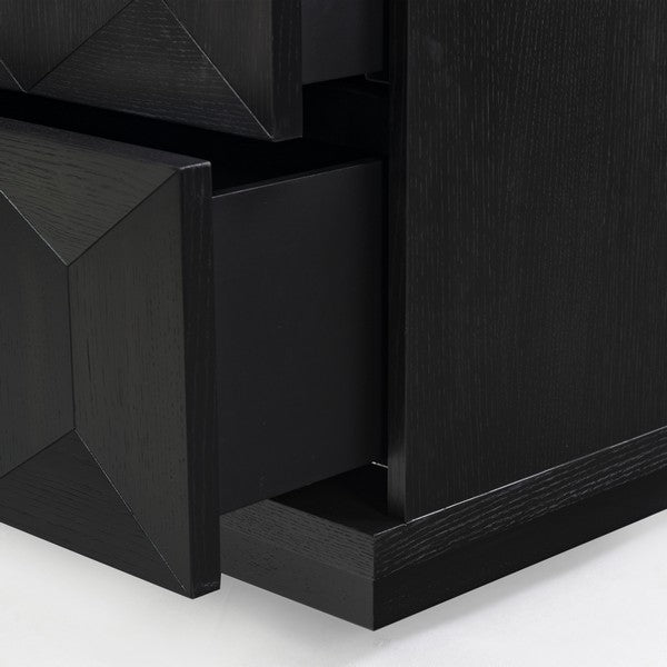 Deziree Wood 2 Drawer Nightstand