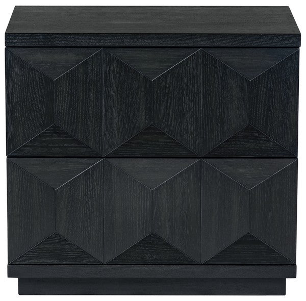 Deziree Wood 2 Drawer Nightstand