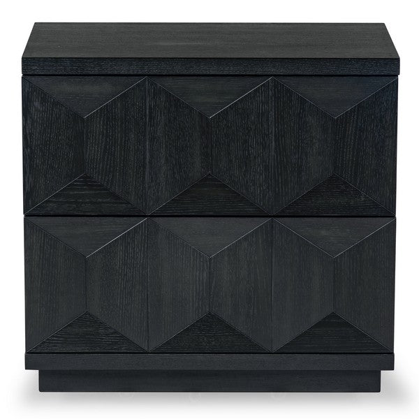 Deziree Wood 2 Drawer Nightstand