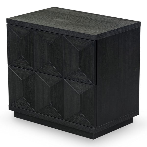 Deziree Wood 2 Drawer Nightstand