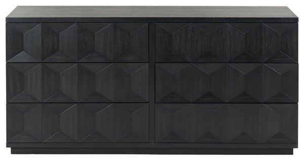 Deziree Wood 6 Drawer Dresser