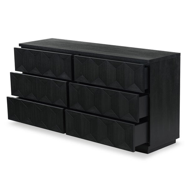 Deziree Wood 6 Drawer Dresser