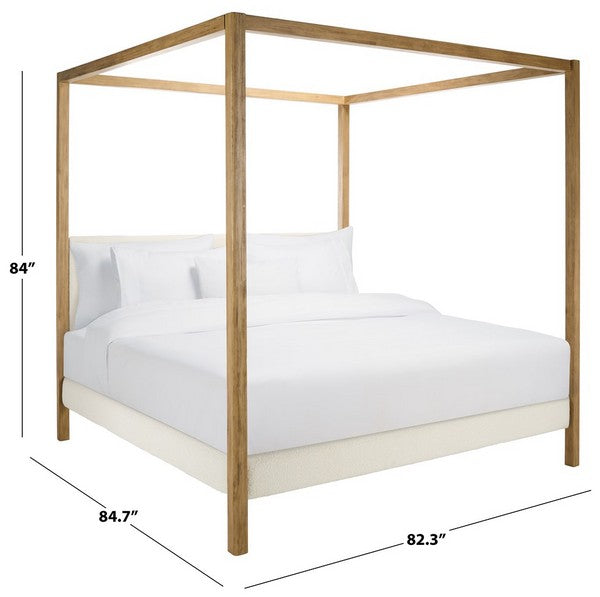 Graciella Boucle King Canopy Bed