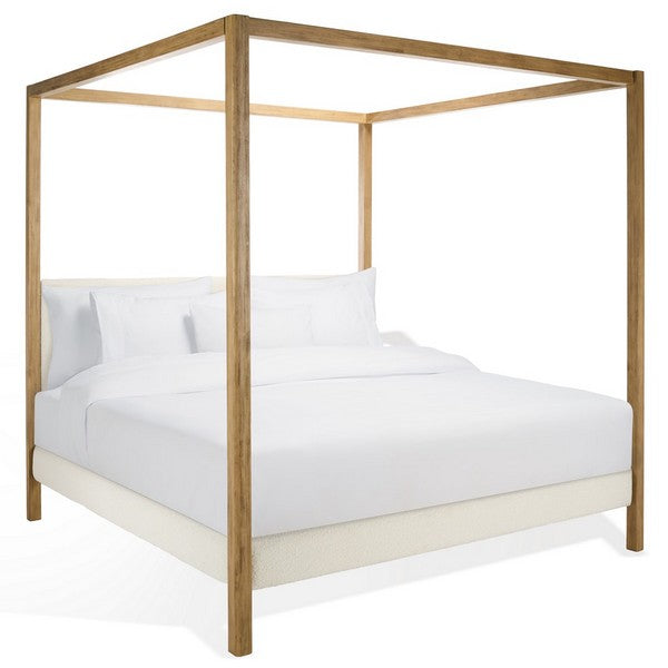 Graciella Boucle King Canopy Bed