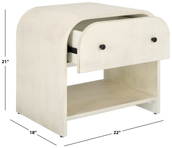 Jaqualina 1 Drawer Wood Nightstand