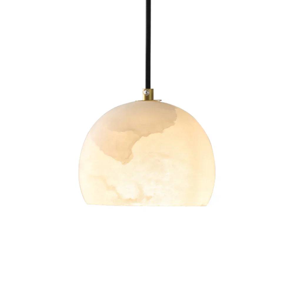 Semicircular Alabaster Pendant Light