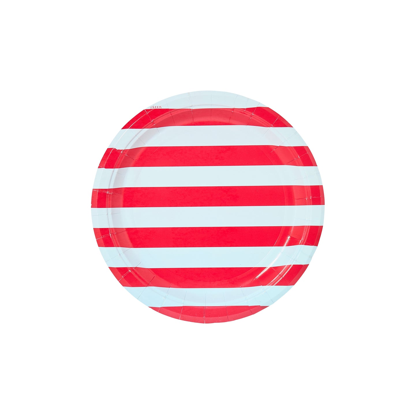 Cherry and Sky Beach Umbrella Stripes Dessert Plate - 8 pack