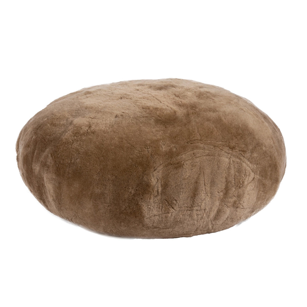 Shorn Sheepskin Ottoman Gold