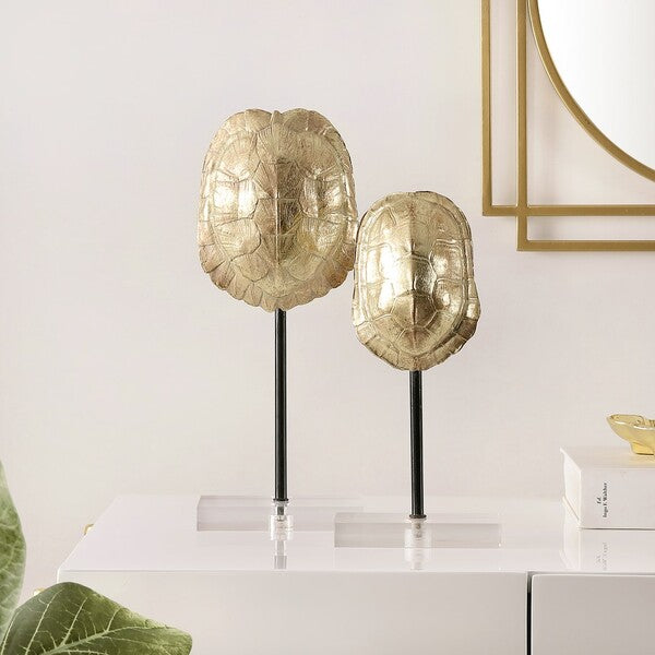 Eris Set Of 2 Turtle Shell Table Decor