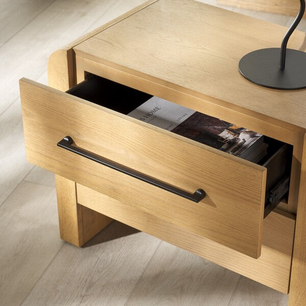Katrina Wood 2 Drawer Nightstand