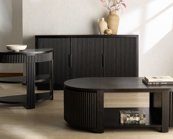 Shelbie Reeded Console Table
