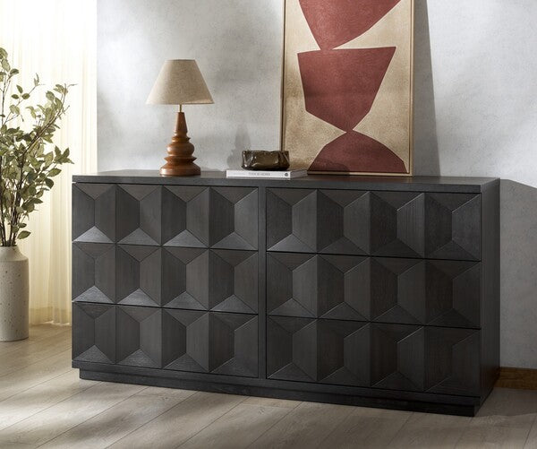Deziree Wood 6 Drawer Dresser