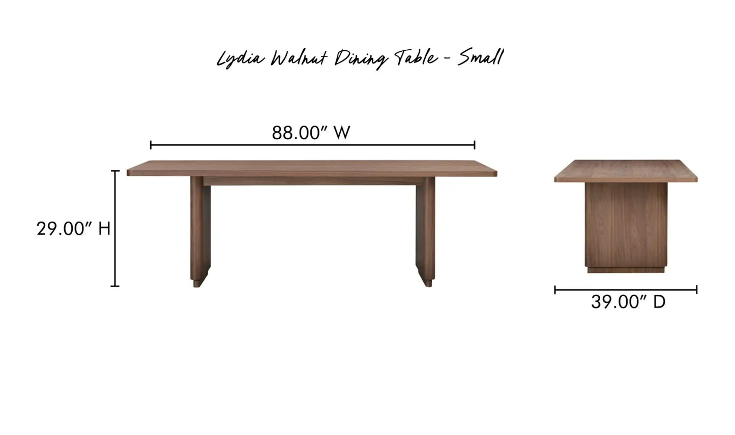 Lydia Walnut Dining Table